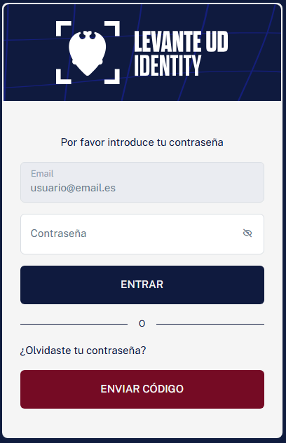 Botón Enviar código